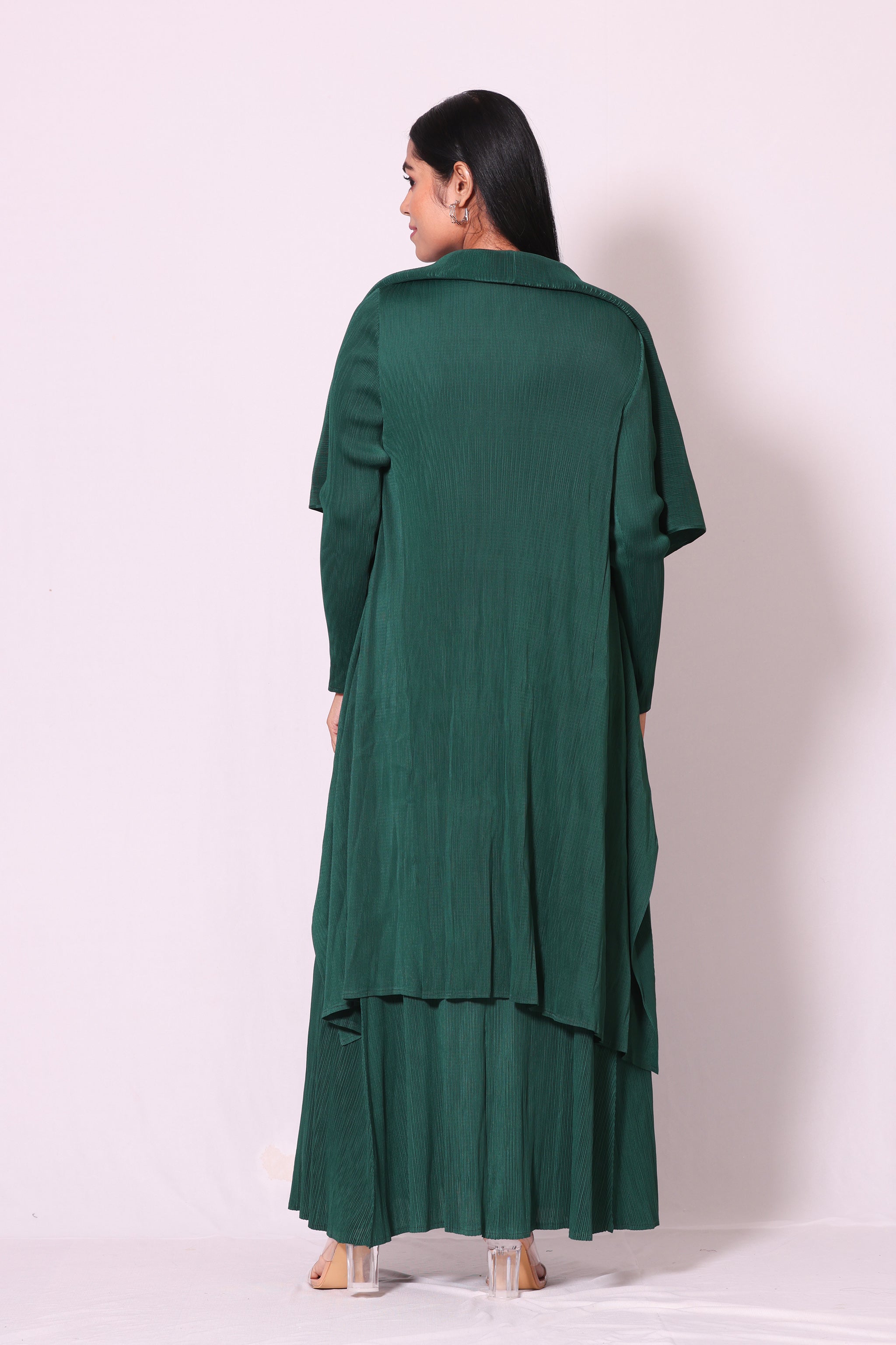 Crinkled Dress with Jacket