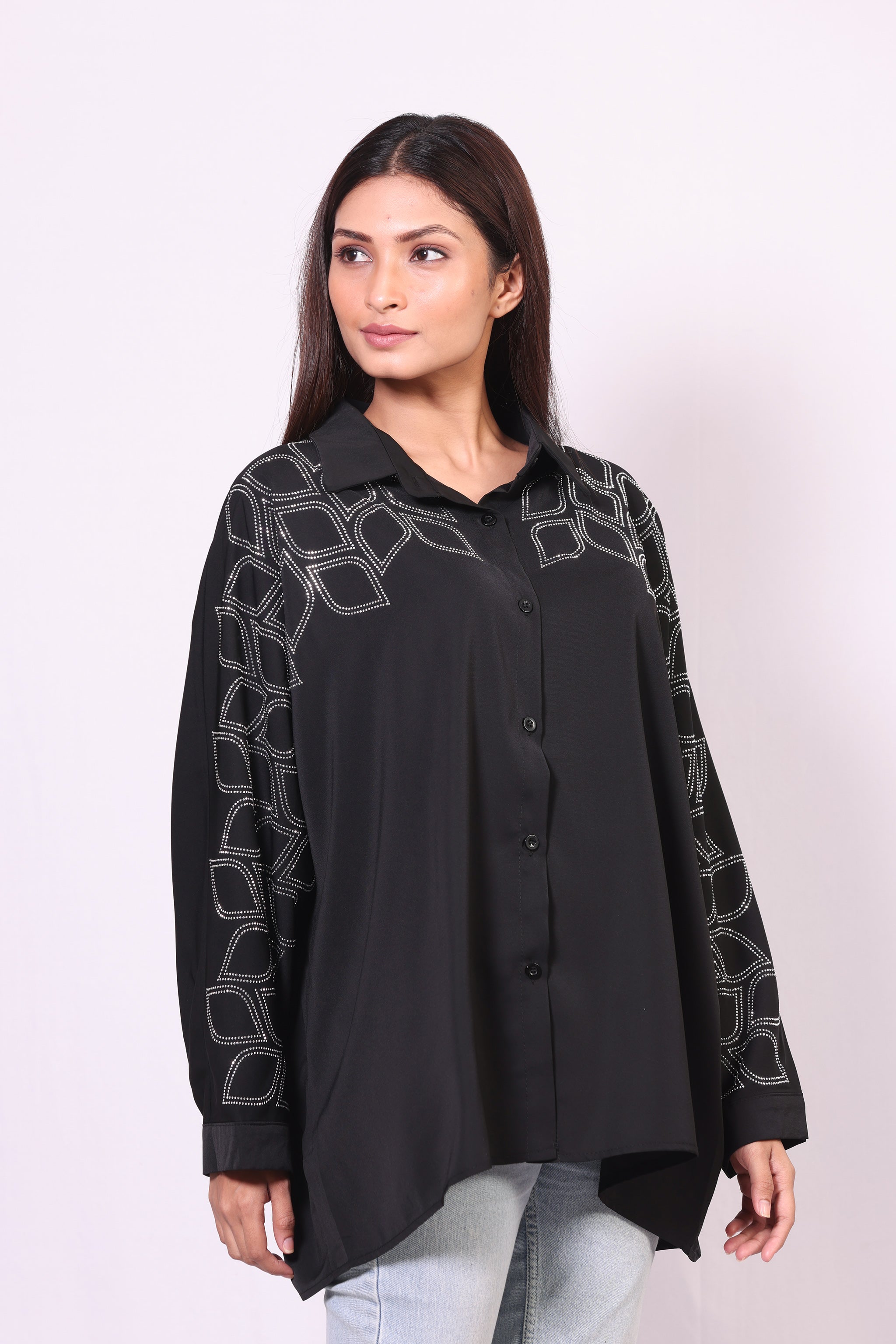 Rhinestone Petal Shirt