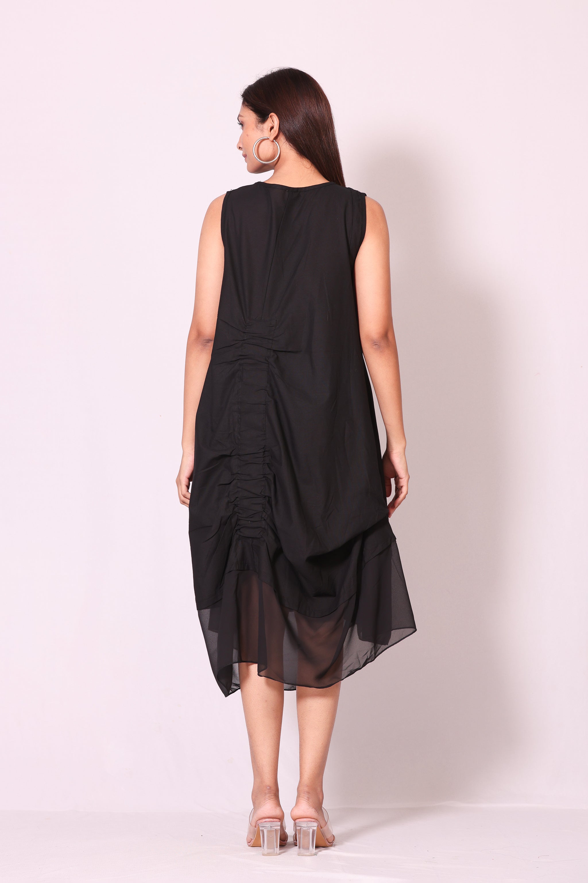 Gathered Drape Dress