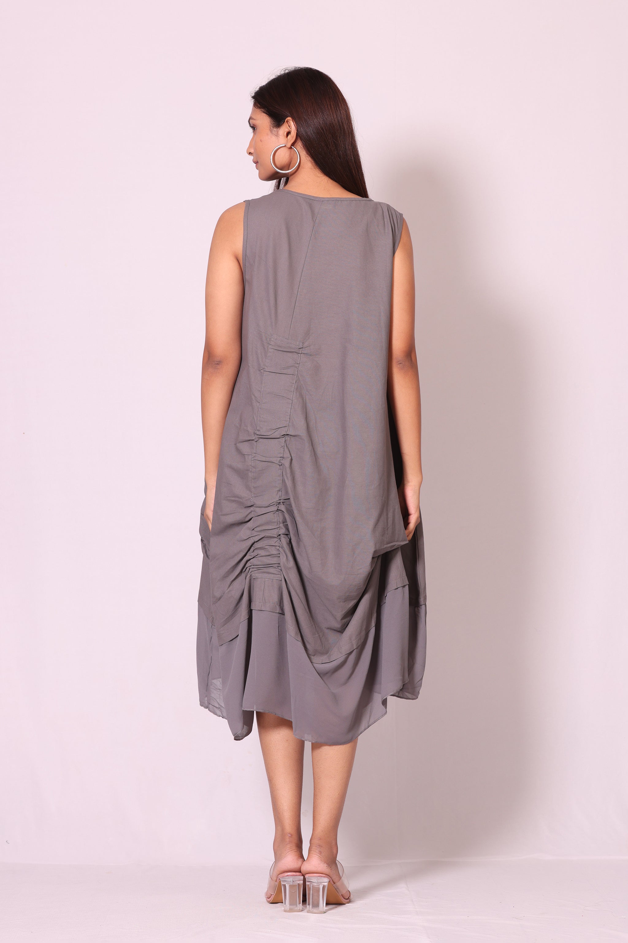 Gathered Drape Dress