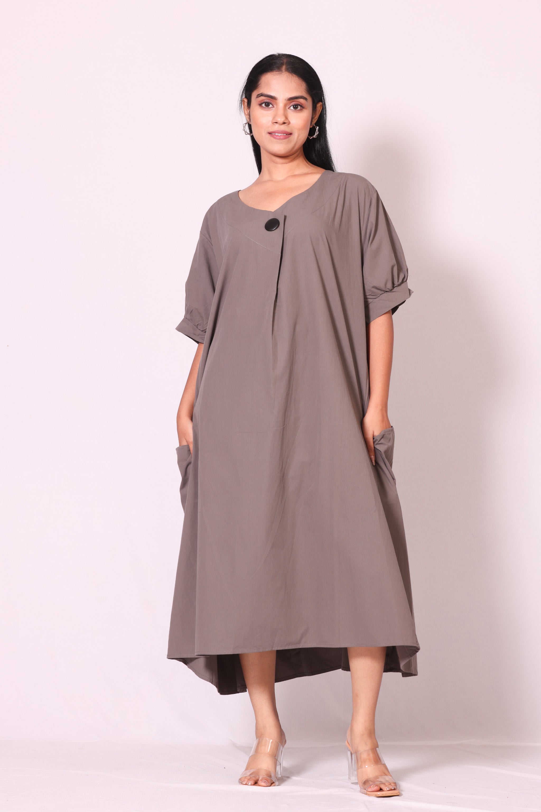 Button Oversized Dress