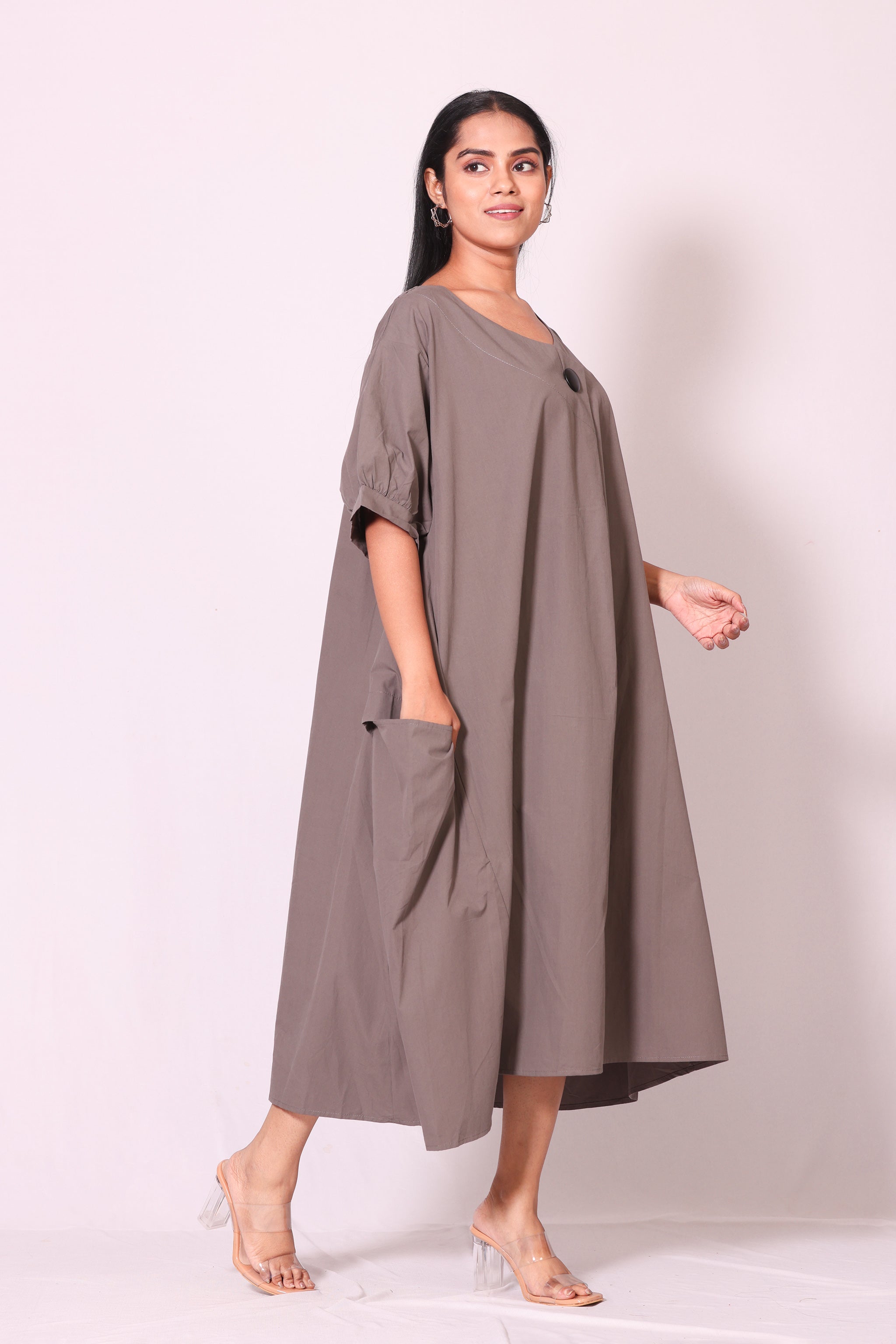 Button Oversized Dress