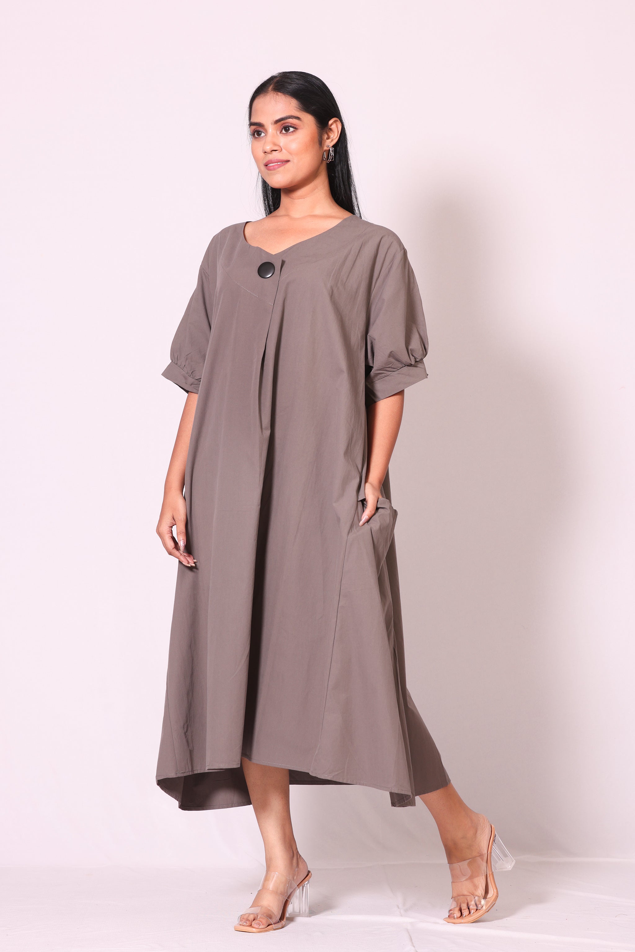 Button Oversized Dress