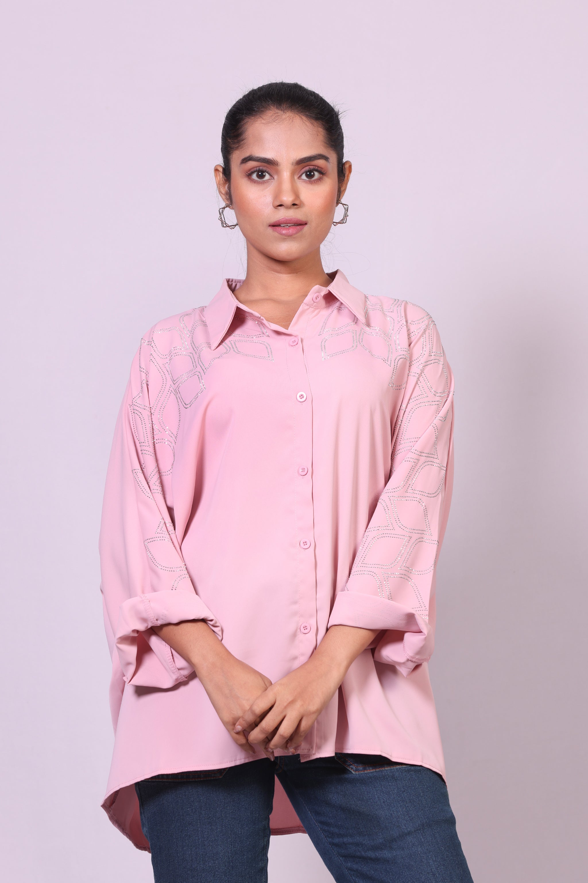 Rhinestone Petal Shirt