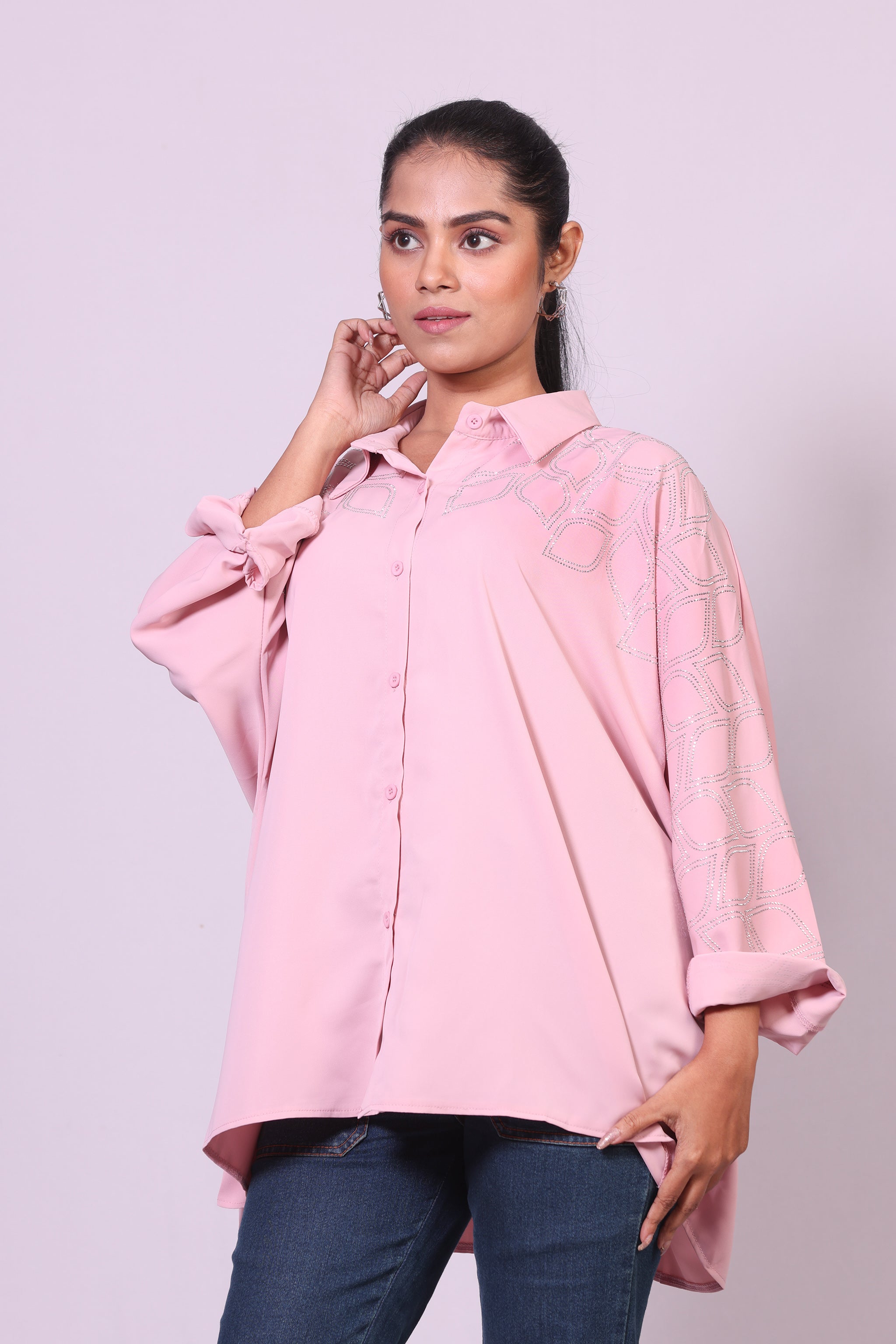 Rhinestone Petal Shirt