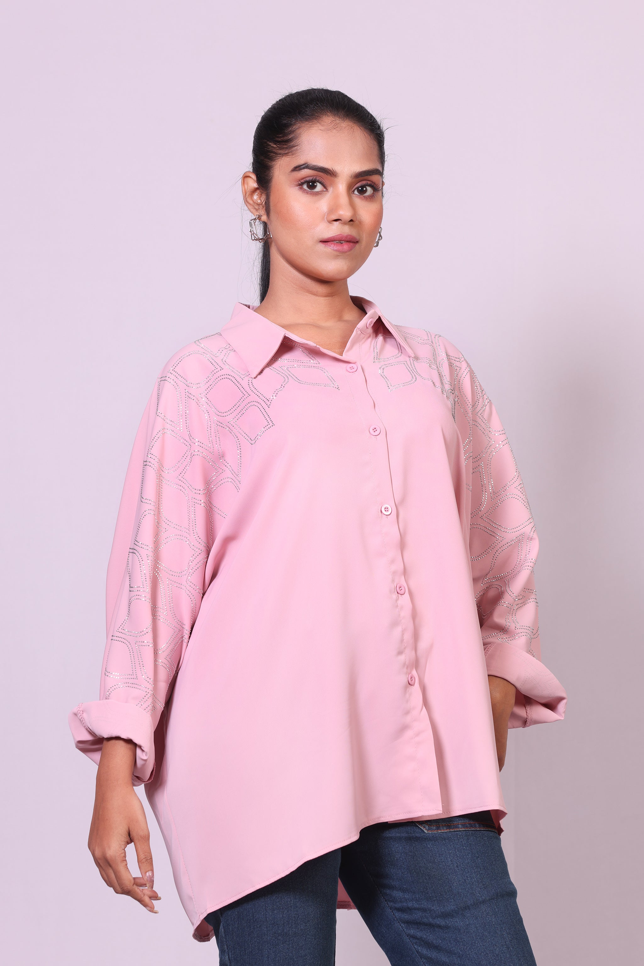 Rhinestone Petal Shirt