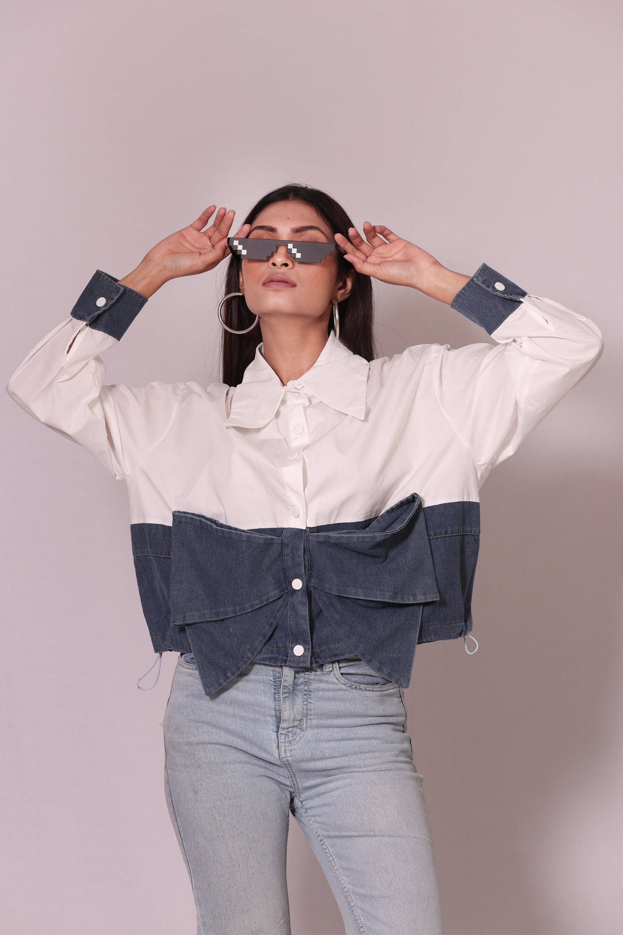 Denim Bow Shirt