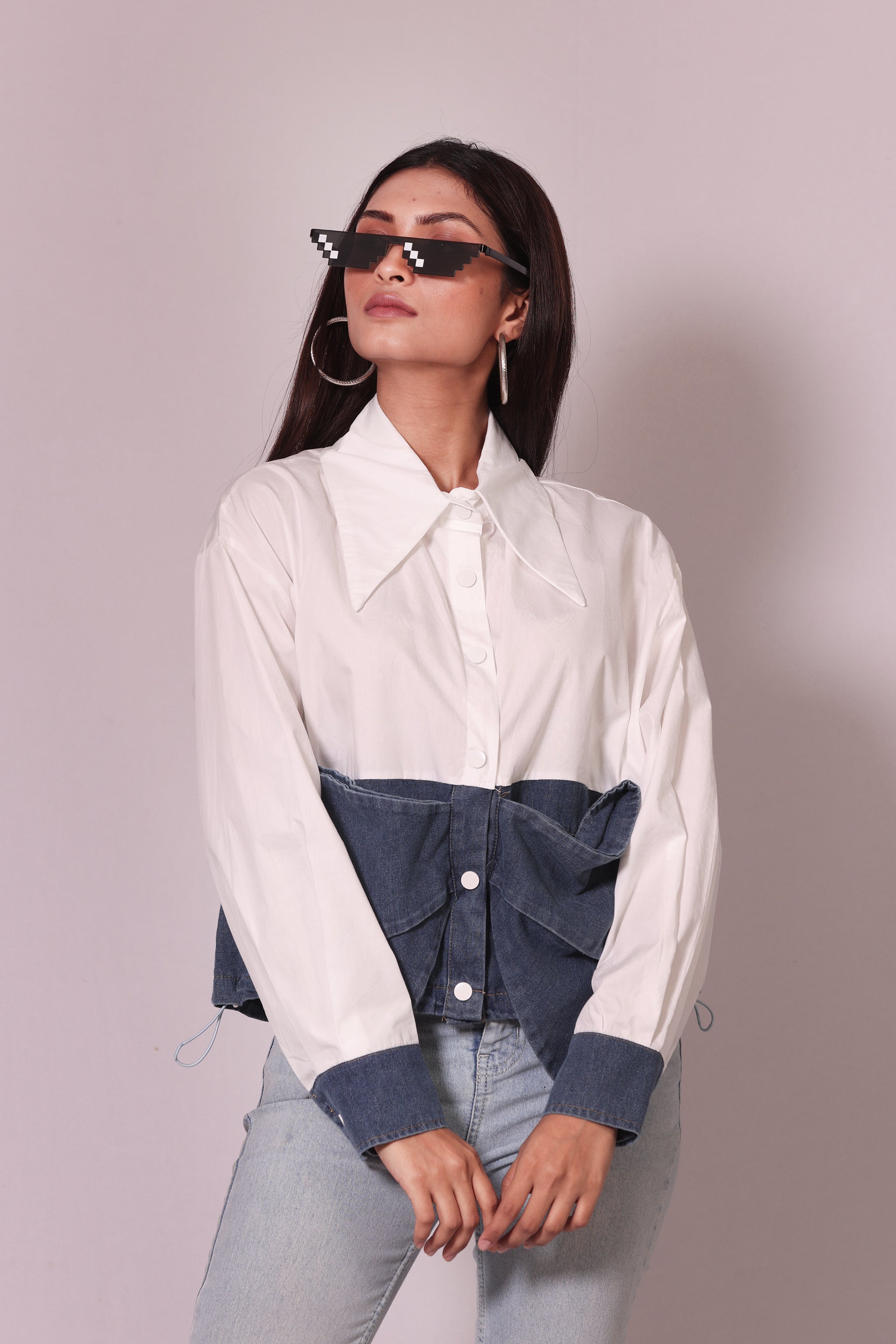 Denim Bow Shirt