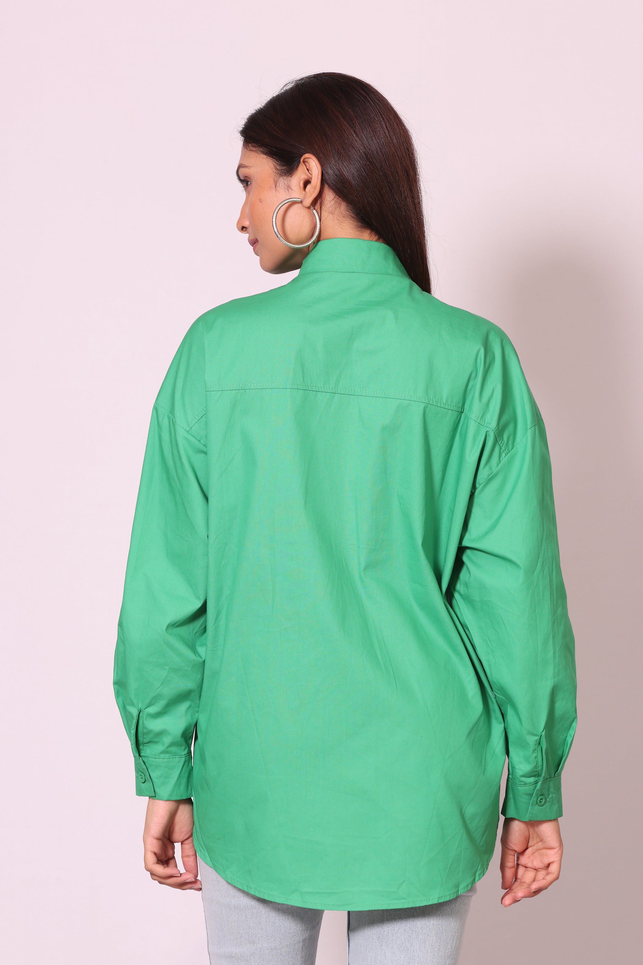 Denim & Green Fusion Shirt
