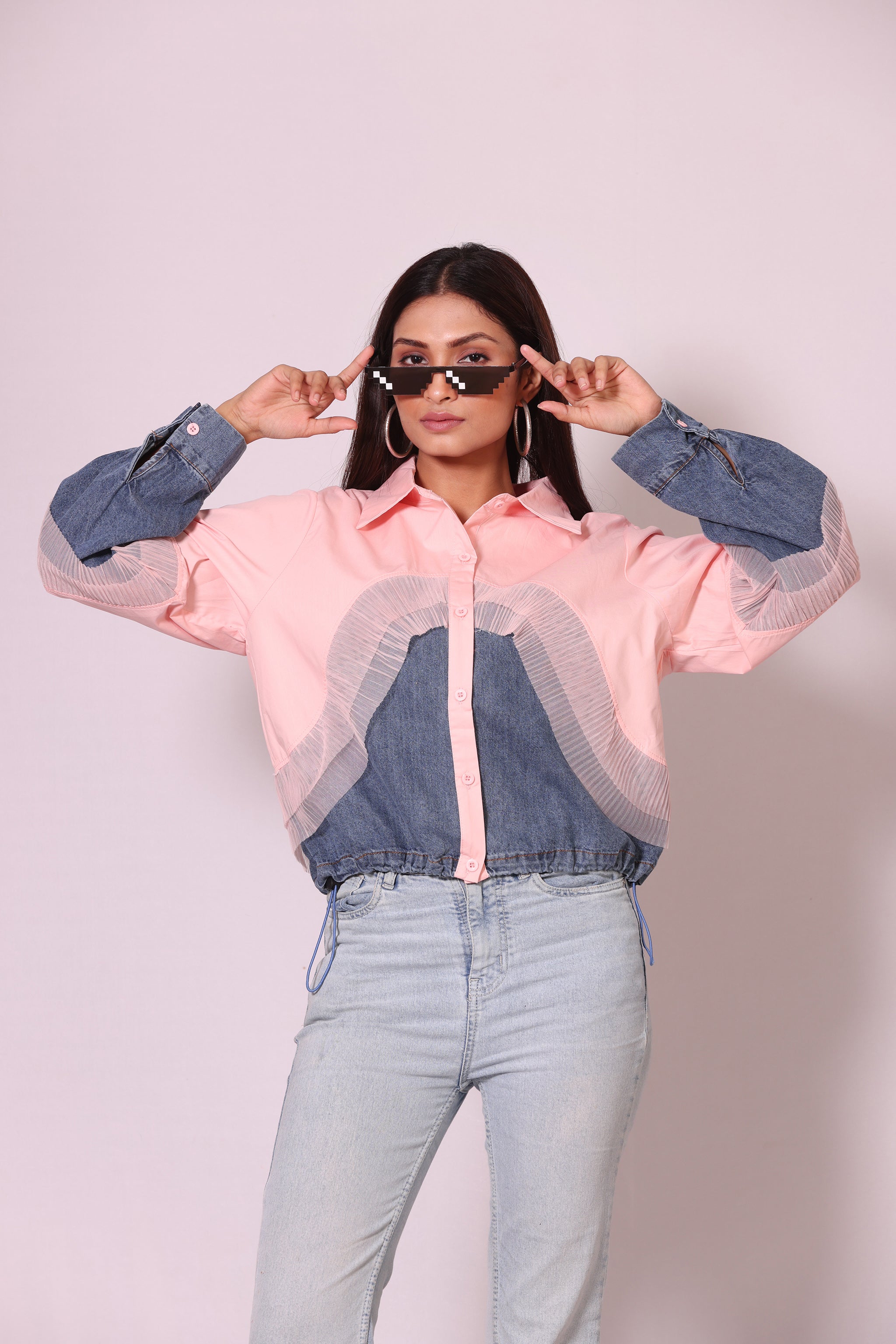 Denim Pleat Shirt