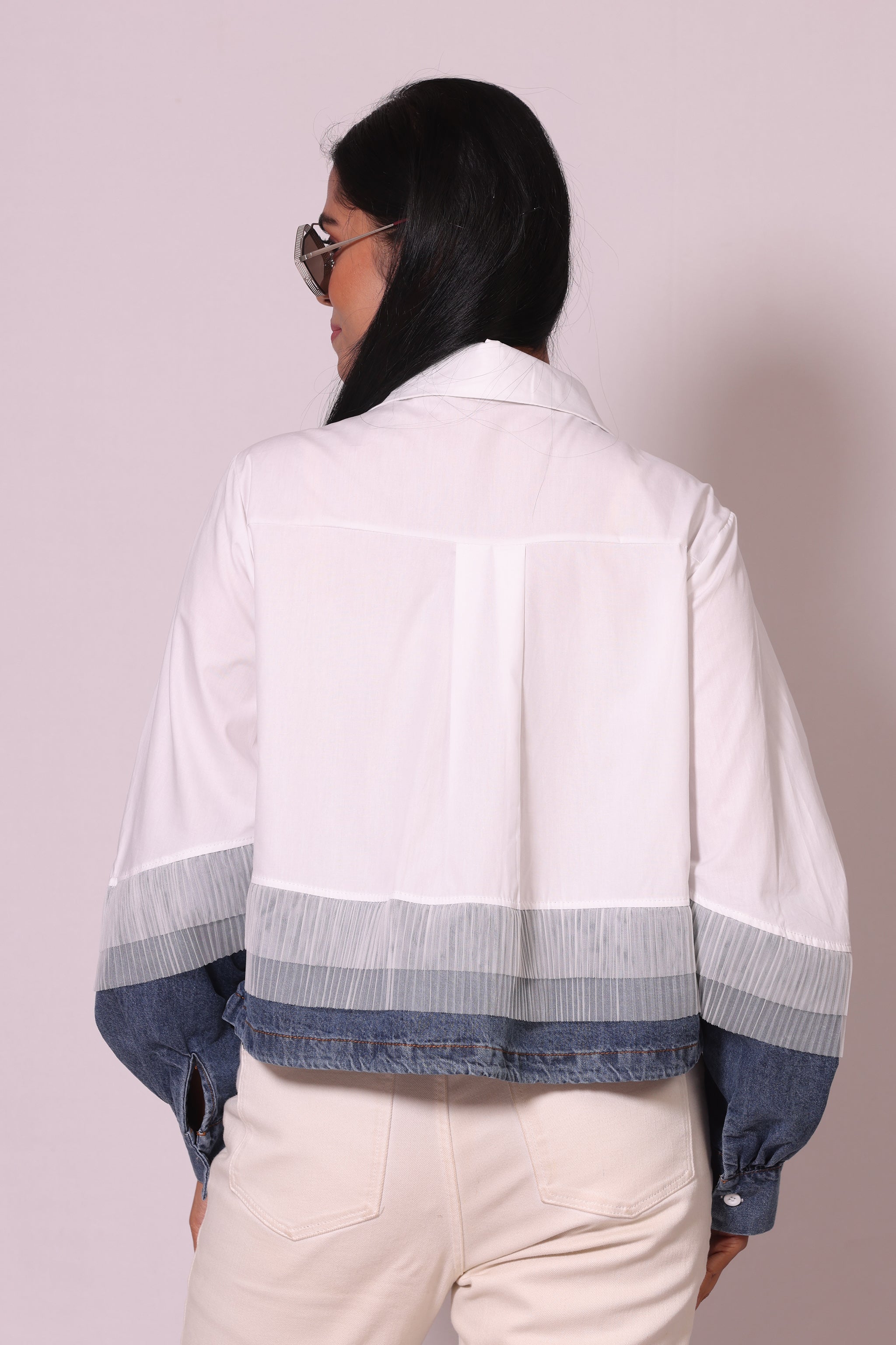 Denim Pleat Shirt