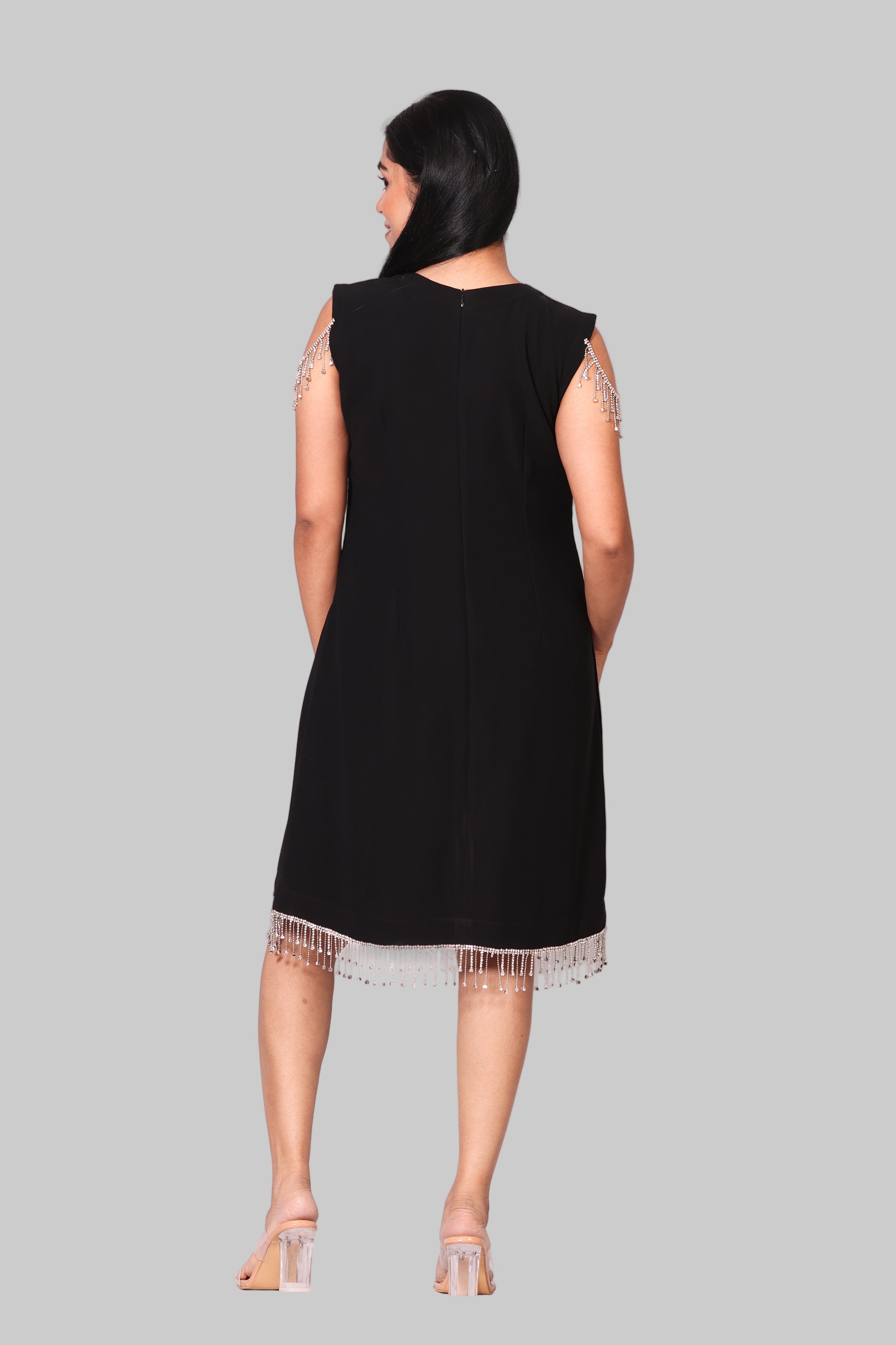 Shimmer Sleeves Dress