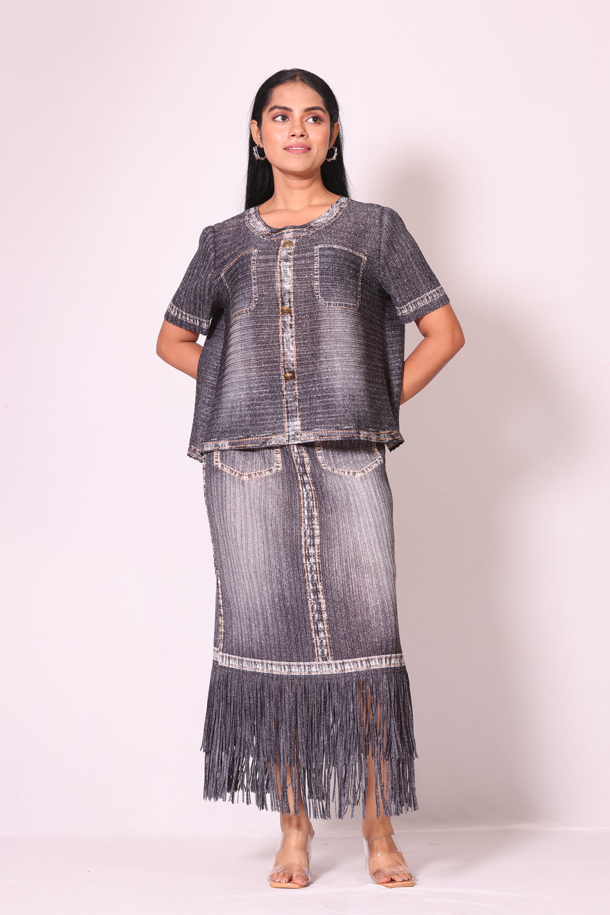 Smoky Wash Skirt Set