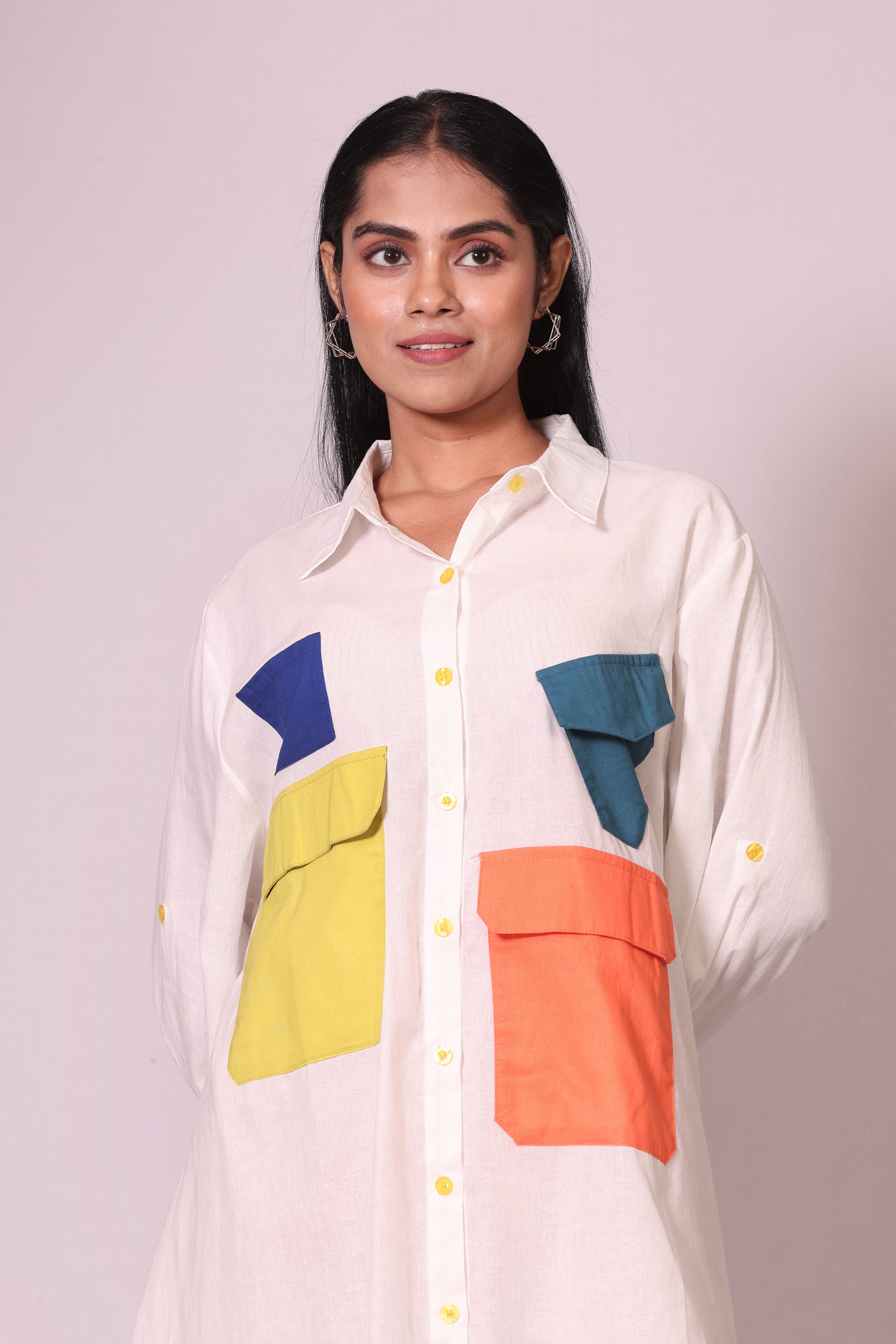 Patchwork Pocket Dress