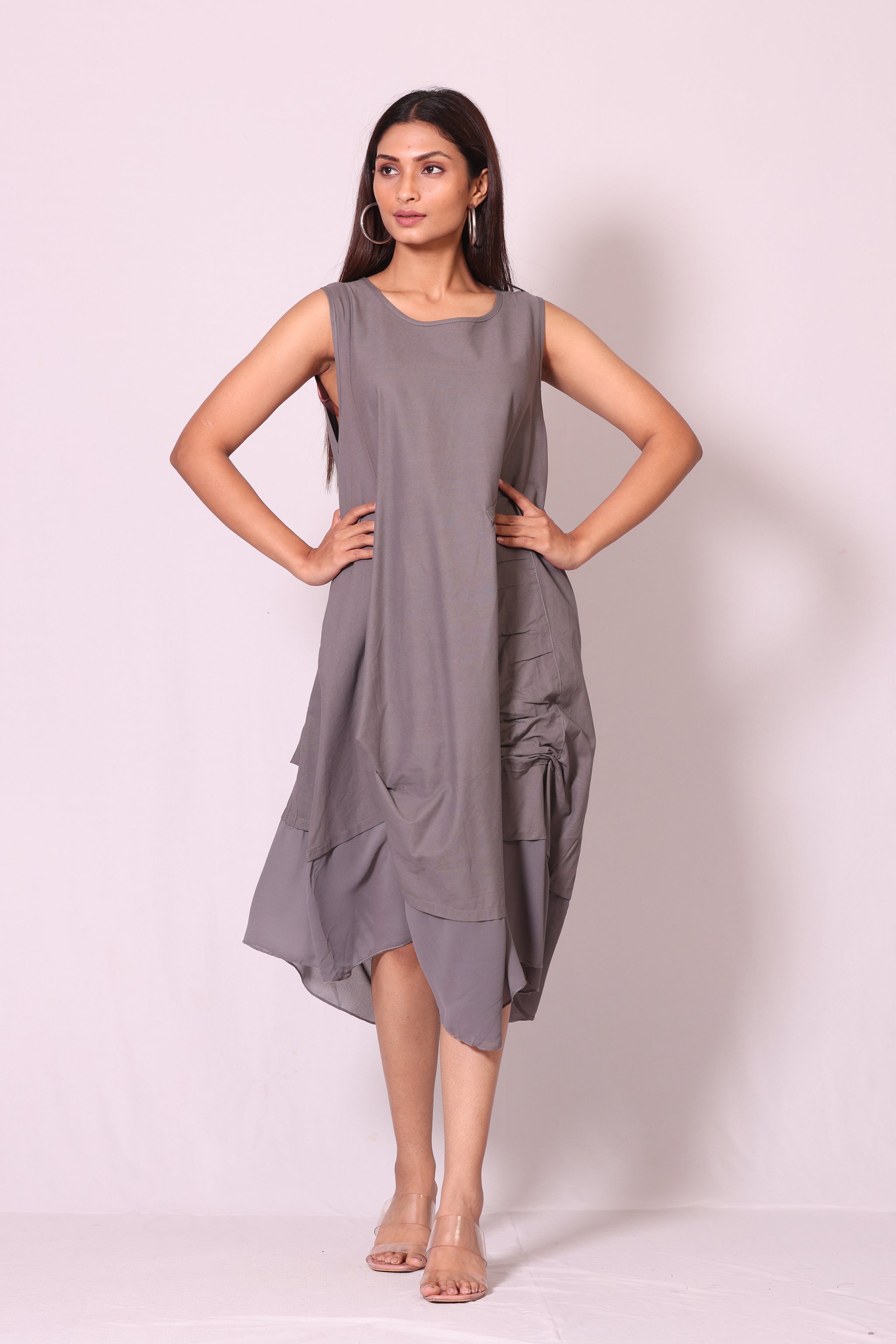 Gathered Drape Dress