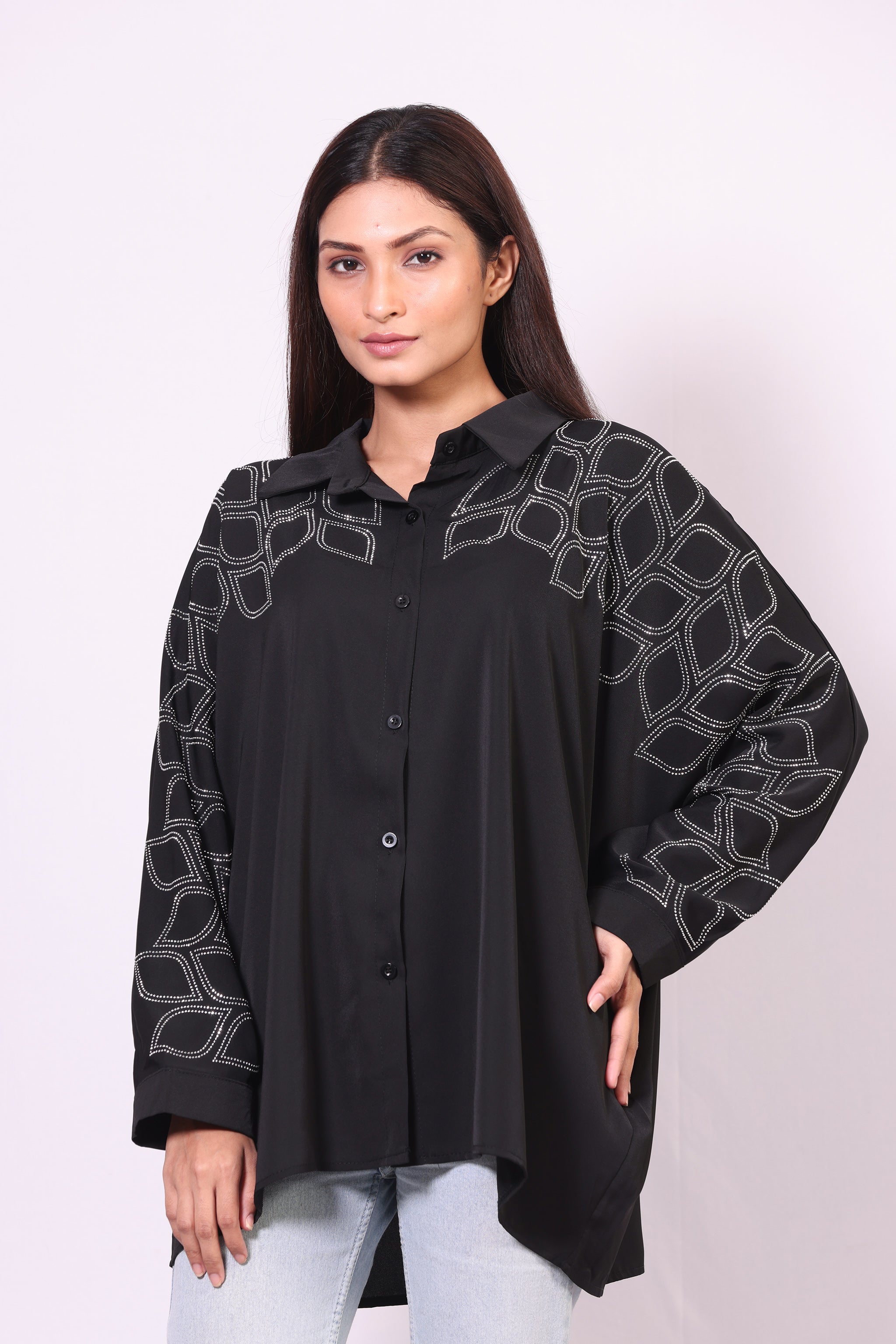 Rhinestone Petal Shirt