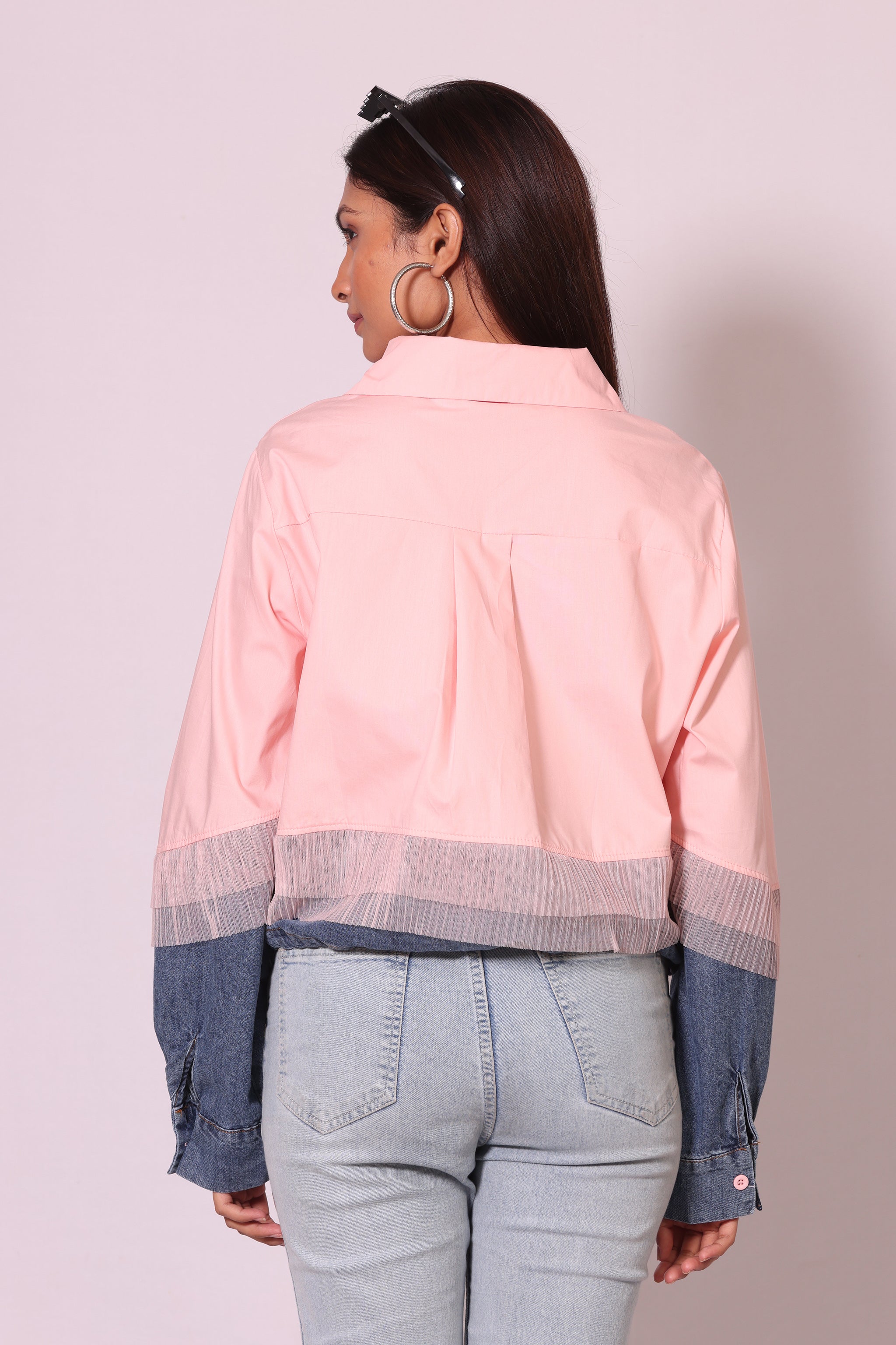 Denim Pleat Shirt