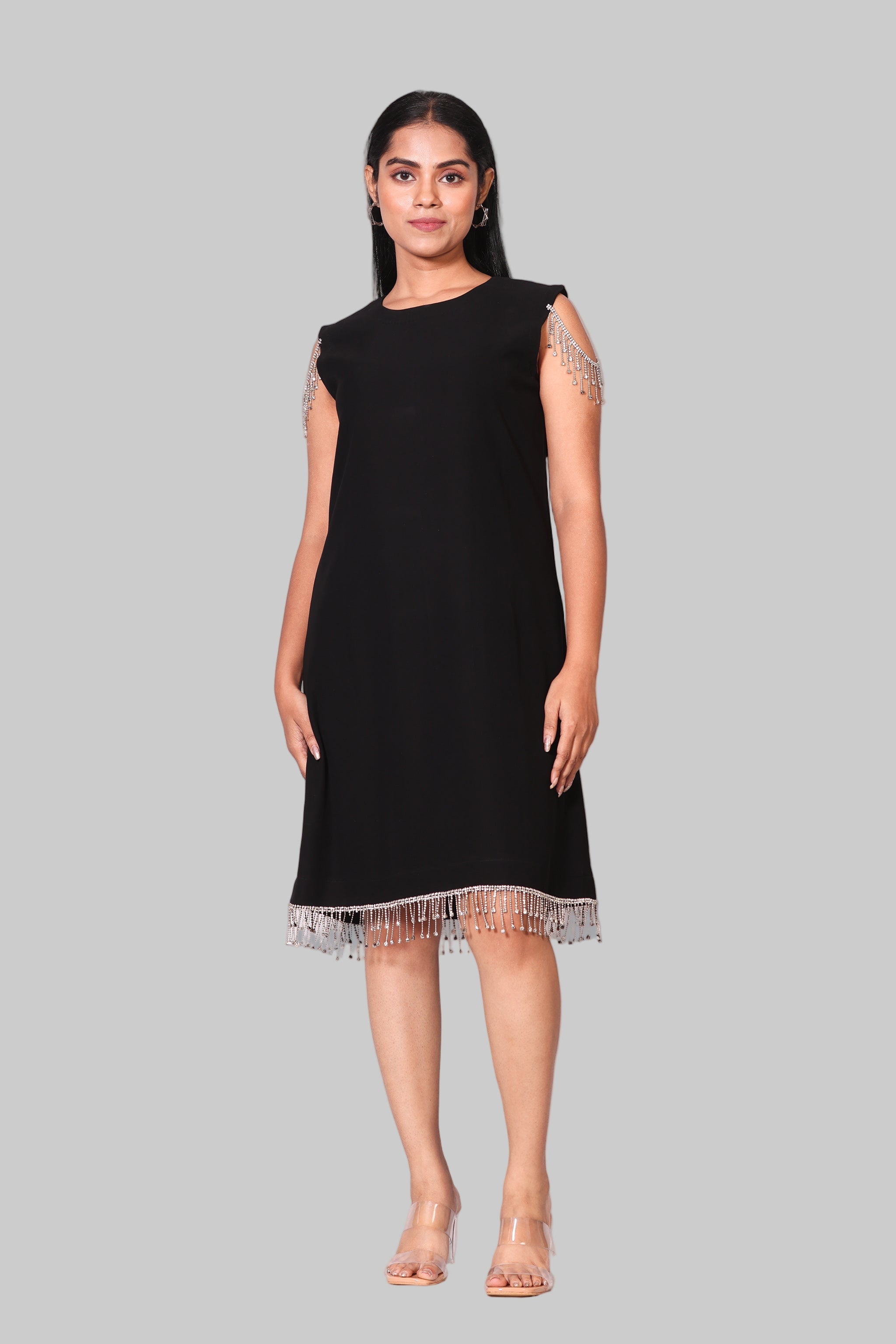 Shimmer Sleeves Dress