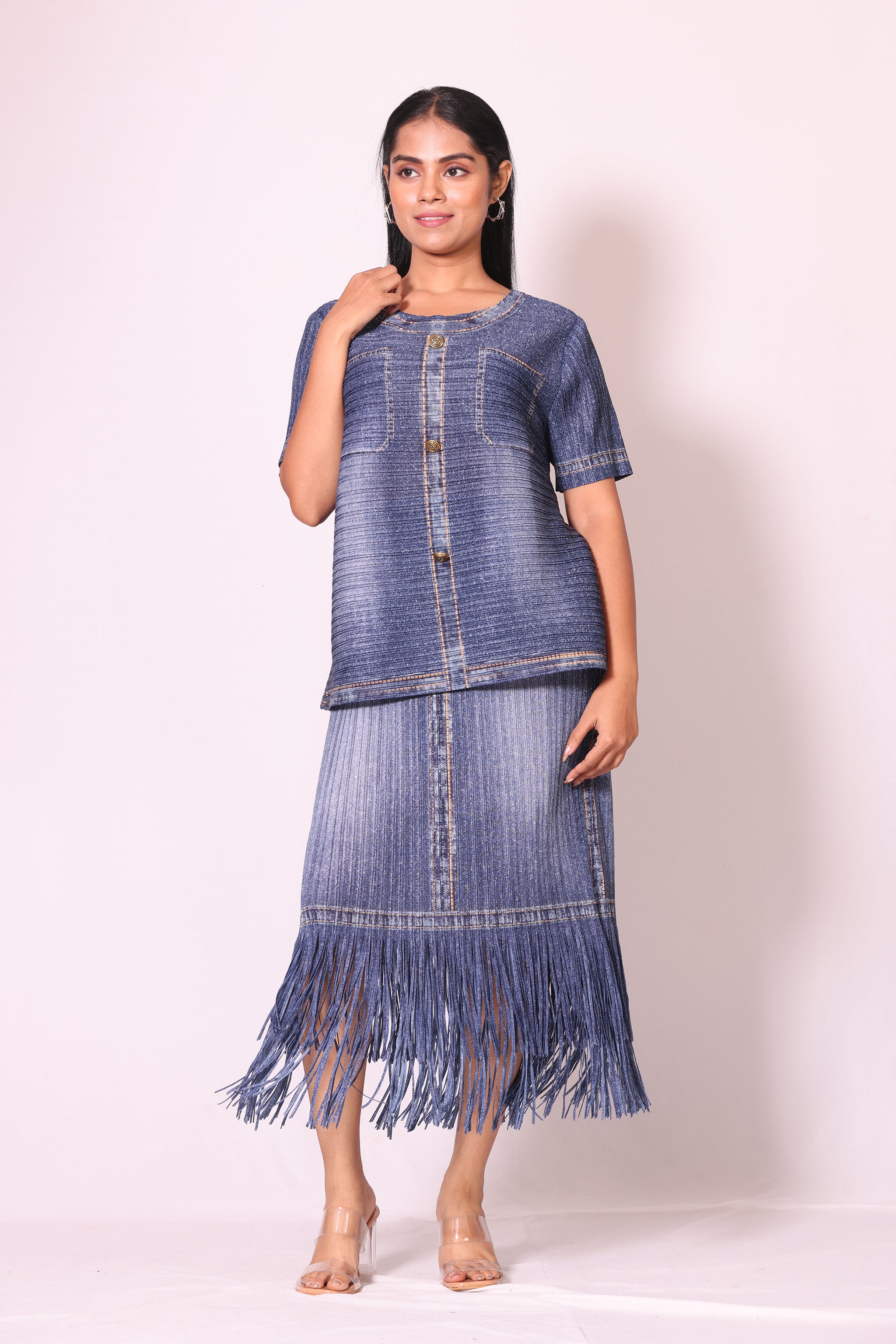Smoky Wash Skirt Set