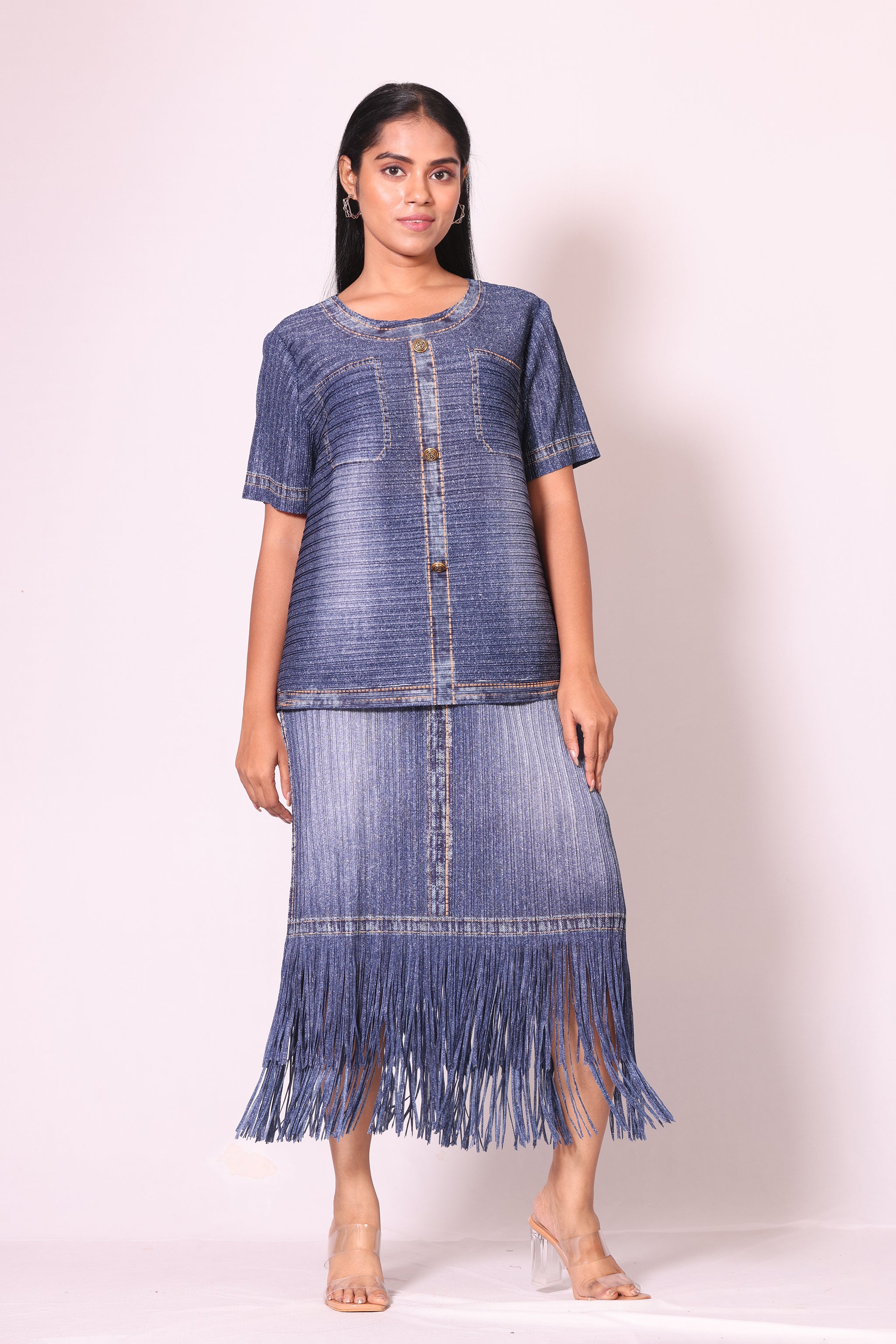 Smoky Wash Skirt Set