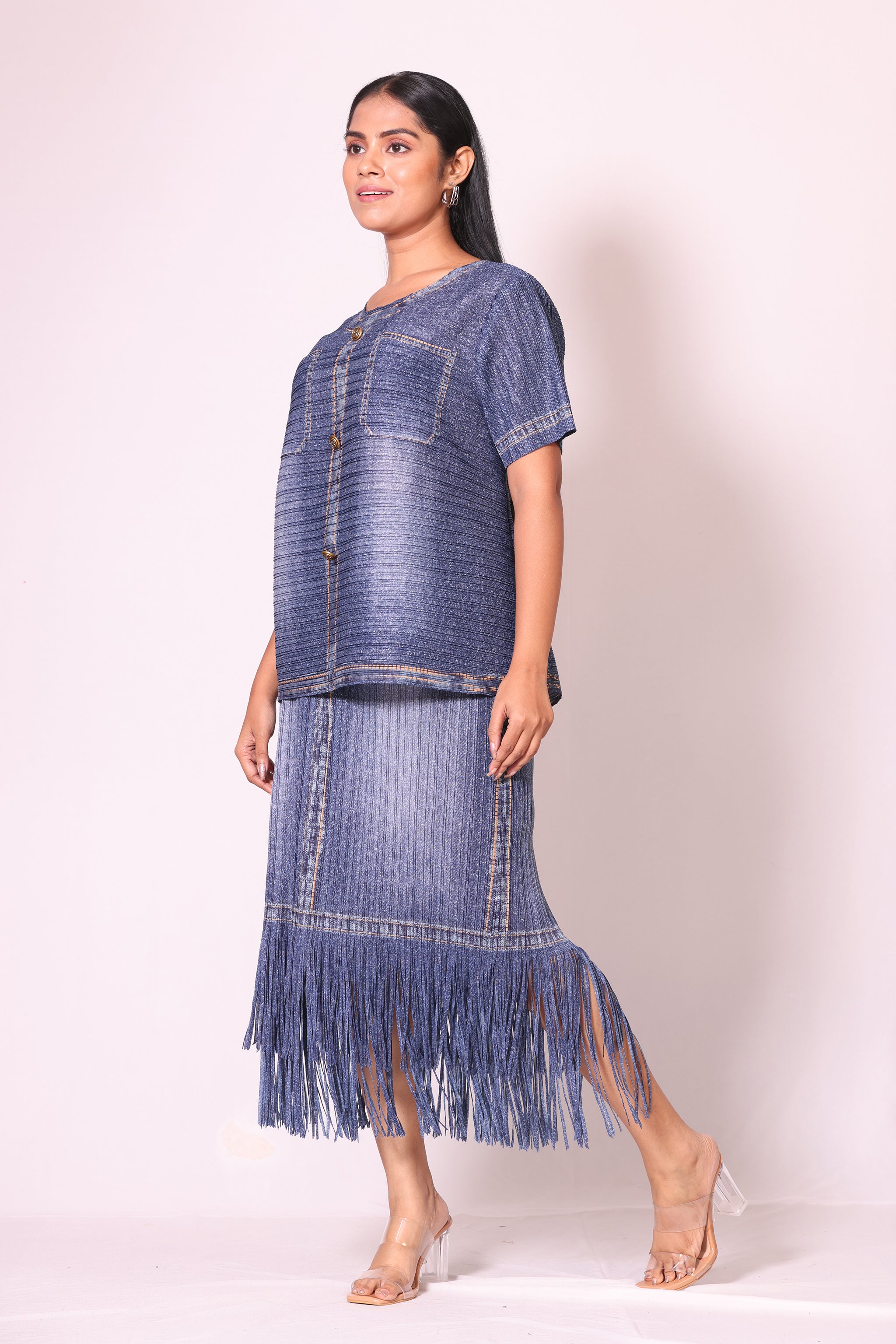 Smoky Wash Skirt Set