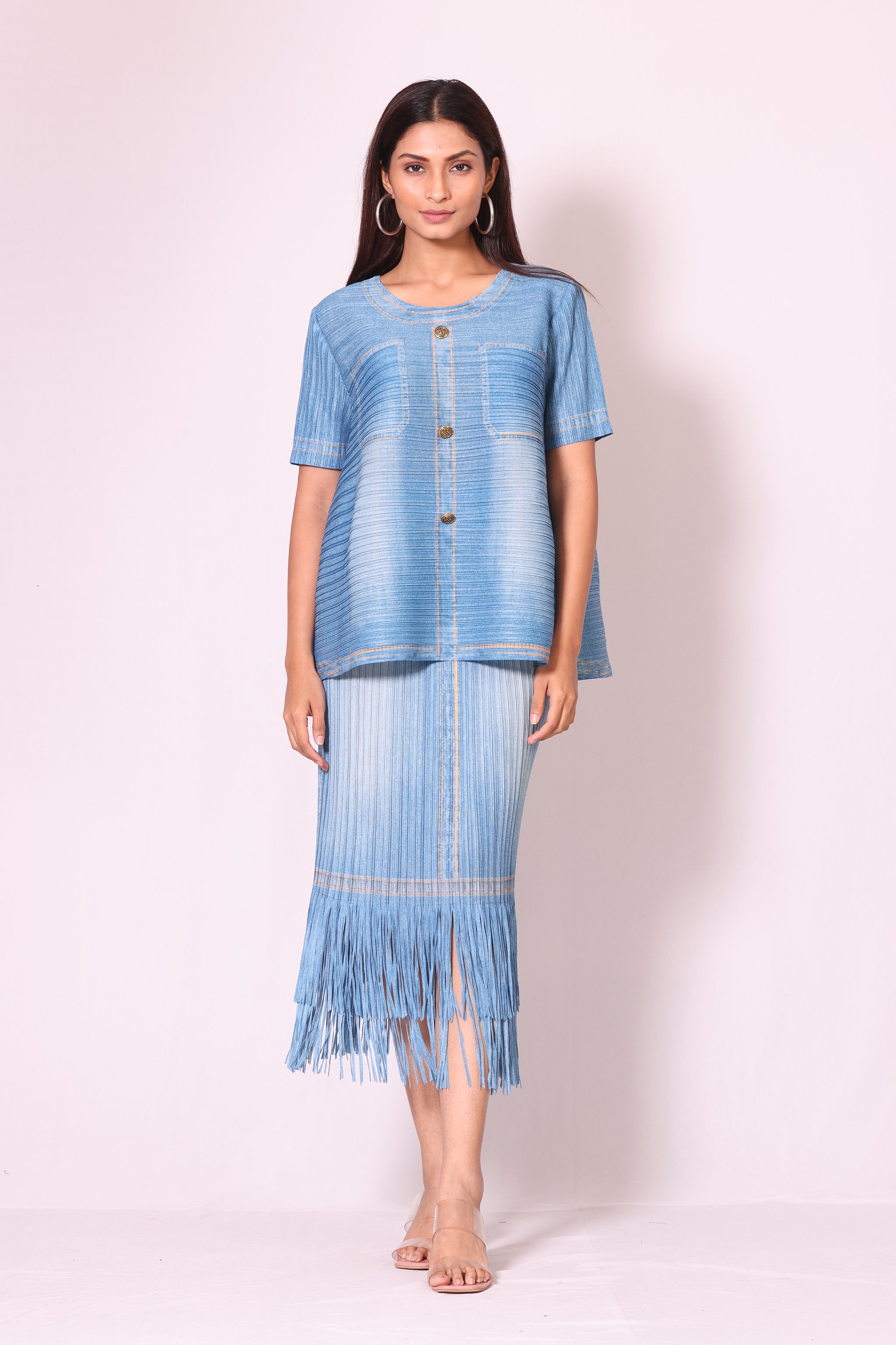 Smoky Wash Skirt Set