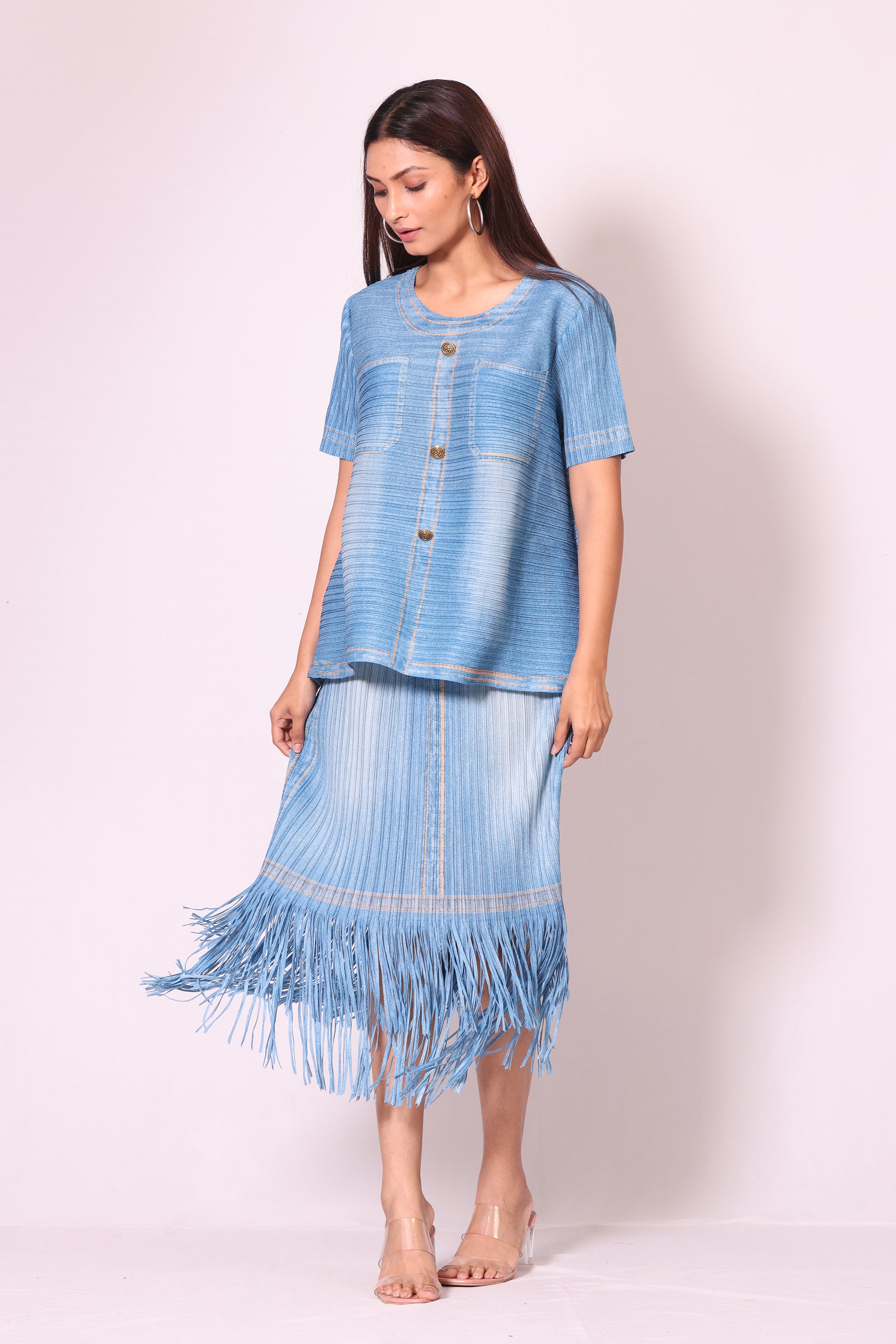 Smoky Wash Skirt Set