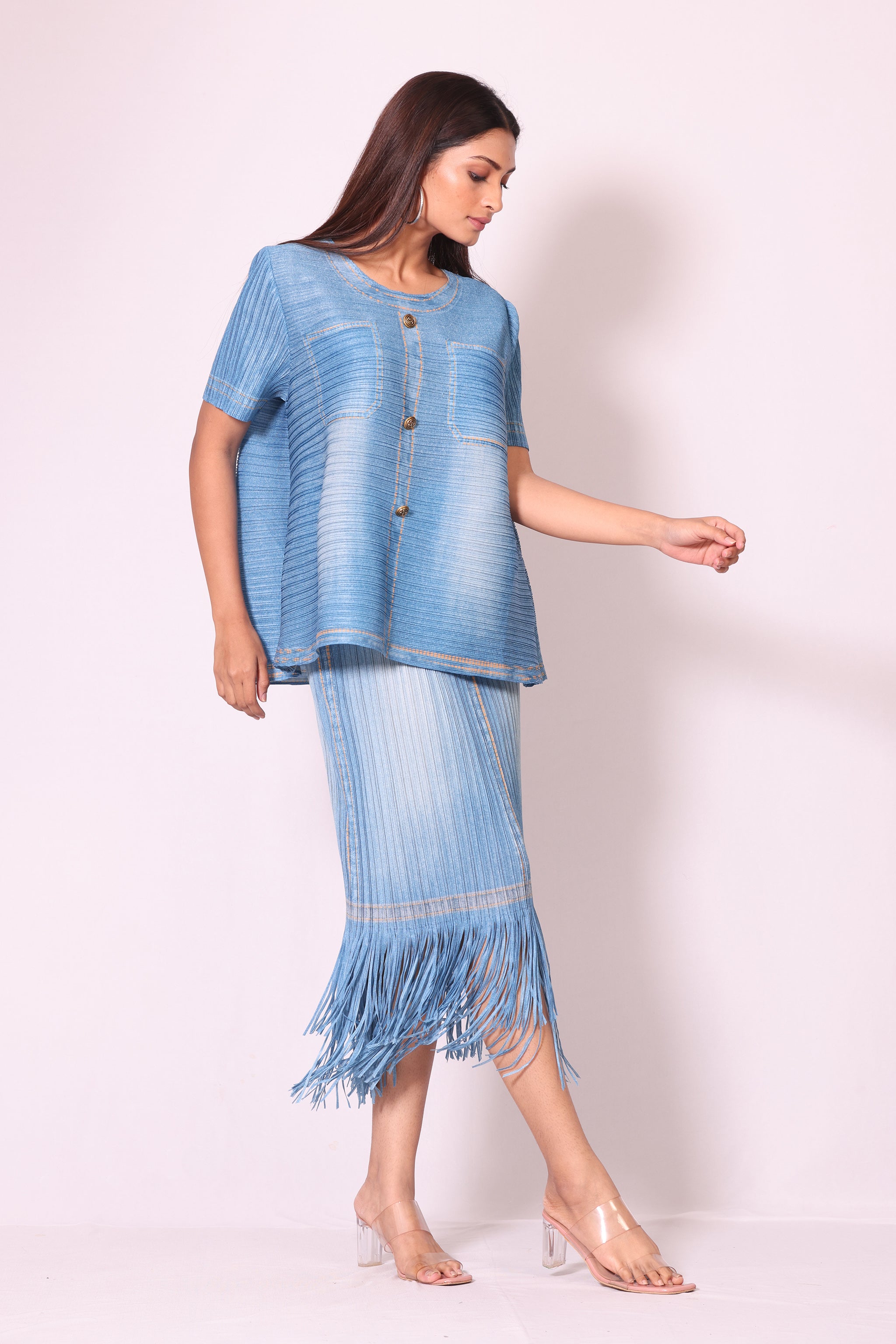 Smoky Wash Skirt Set