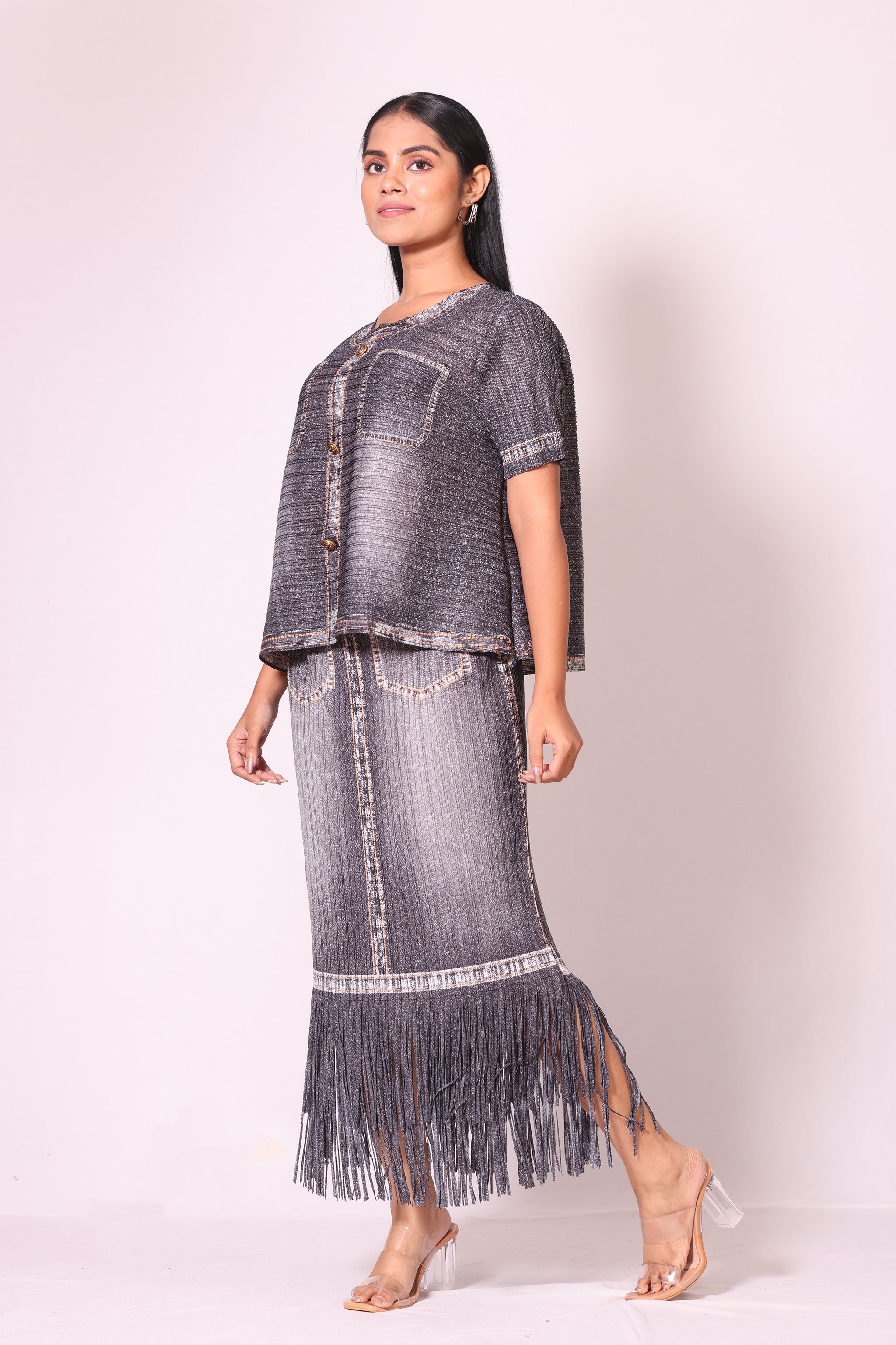 Smoky Wash Skirt Set